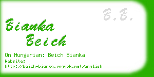 bianka beich business card